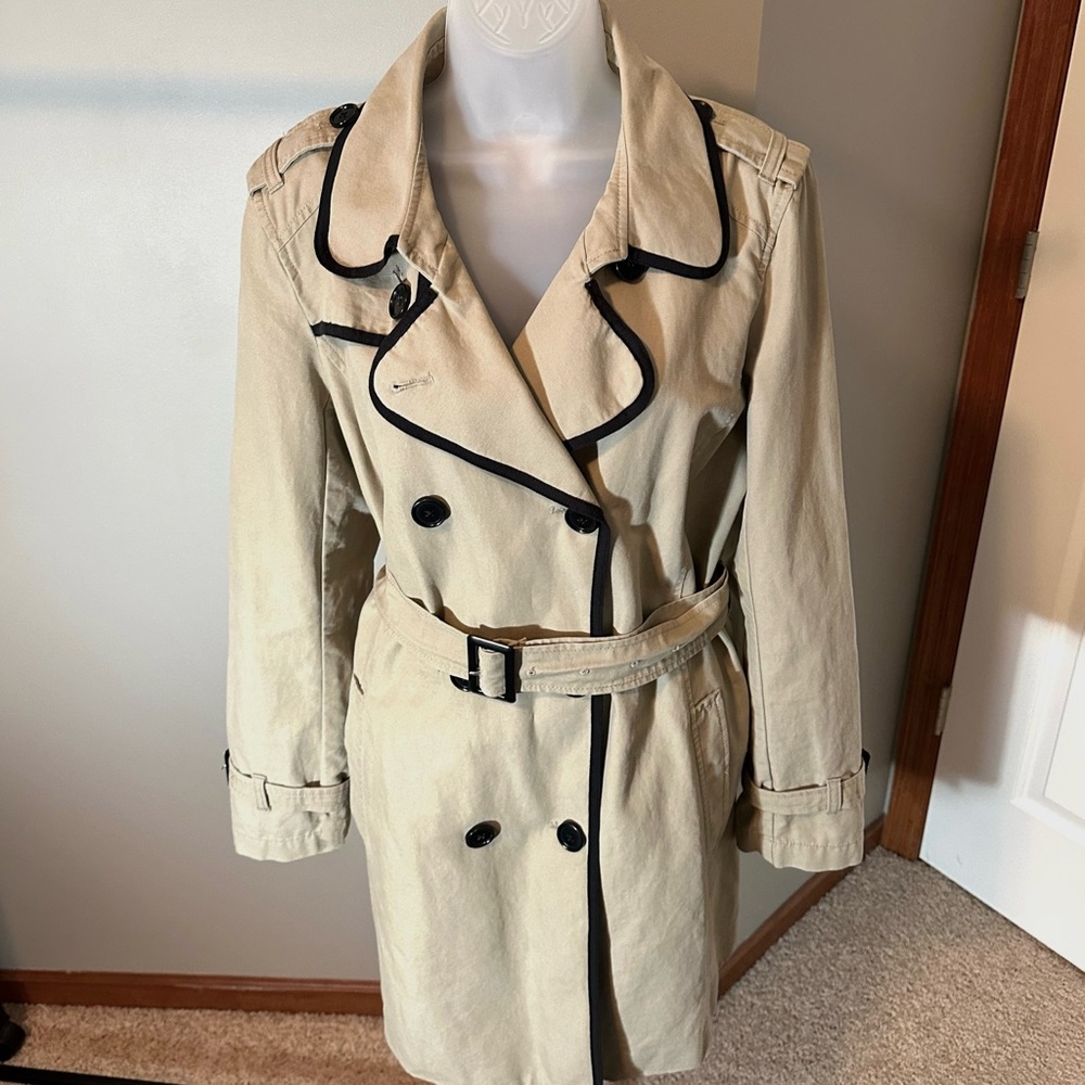 Ann Taylor LOFT Khaki Trench Coat